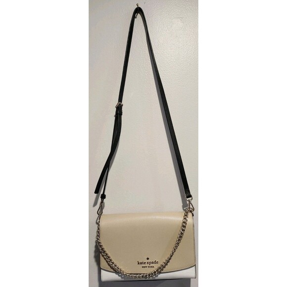 Kate Spade Carson Convertible Crossbody Bag Nimbus Warm Beige Multi - Picture 2 of 15